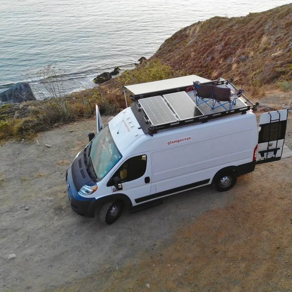 A Glampervan conversion of a Dodge campervan - the perfect vehicle for road trips