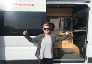Me in front of my van contemplating all the road trip ideas ahead of me.
