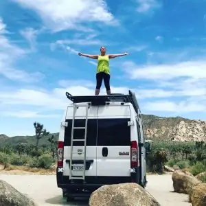 sssnoo on top of promaster van conversion