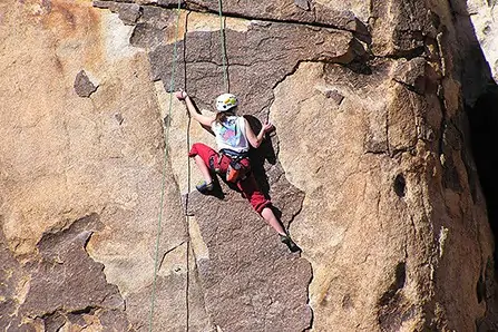 Woman climber in Joshua Tree National Park NPS Dave Glascow