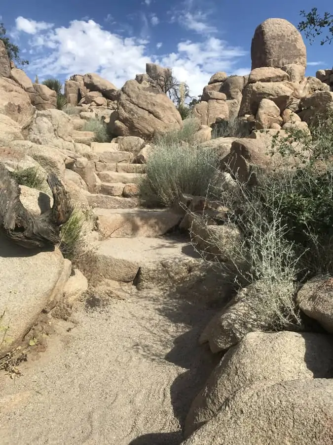Stone steps in Hidden Valley Trail 