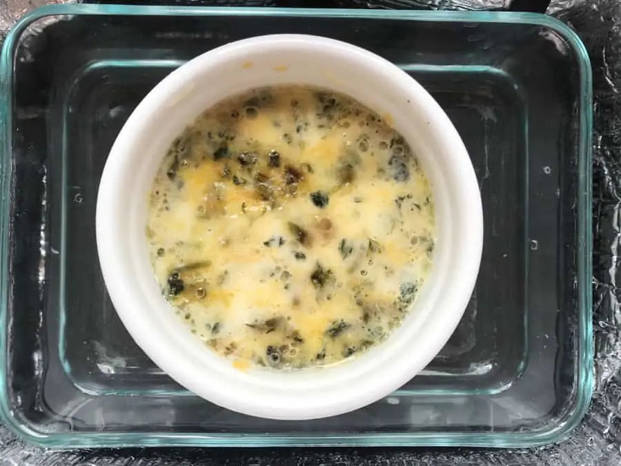 completed broccoli cheese frittata in the Hot Logic 