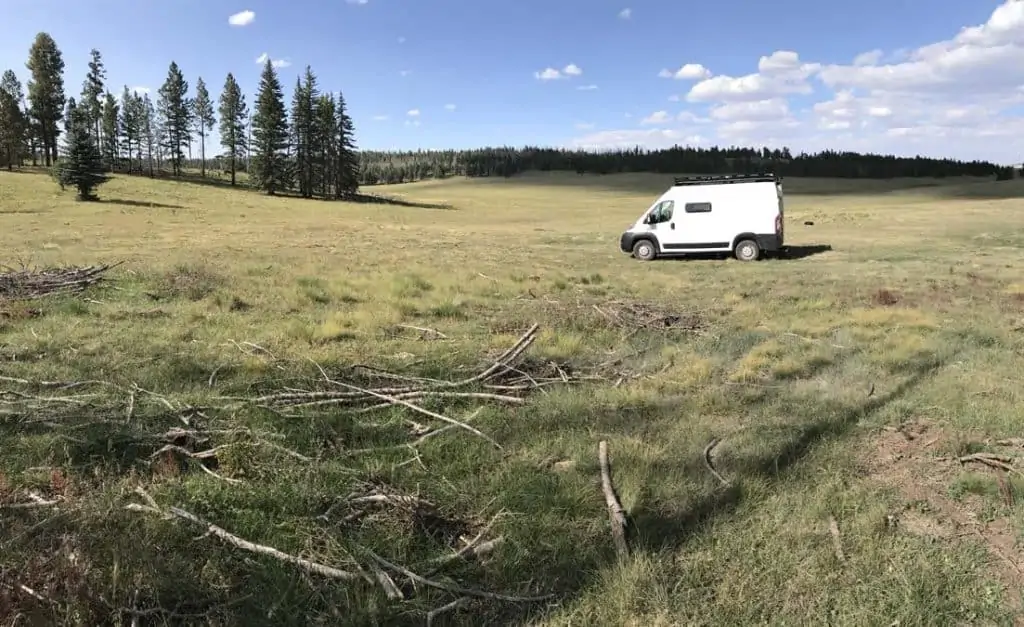 Free camping in Arizona near Big Lake, perfect for women camping alone.