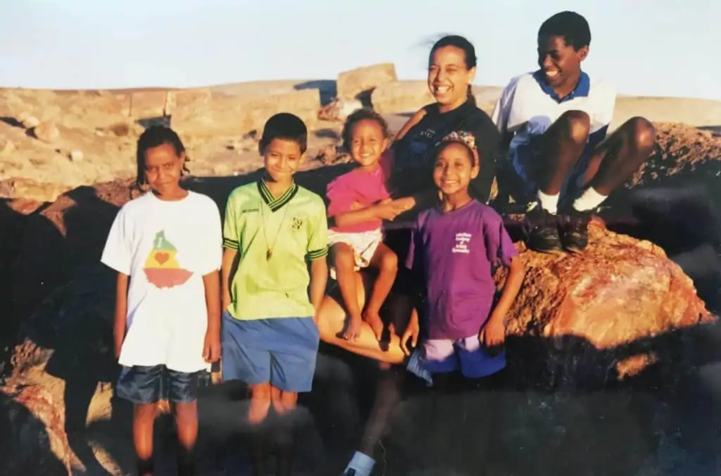 Old family photo in The Crystal Forest in The Petrified Forest NP.