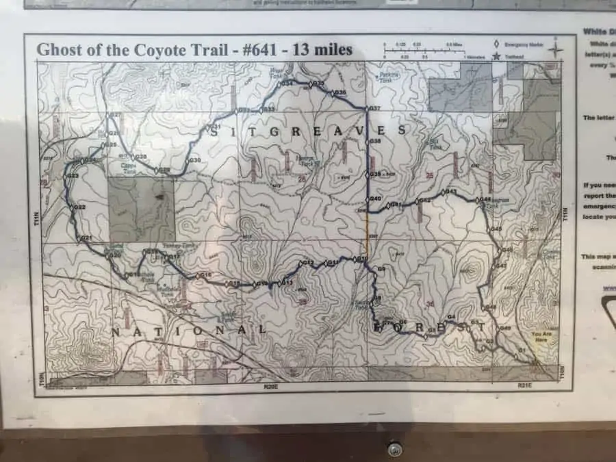 Trail map. Ghost of Coyotes.