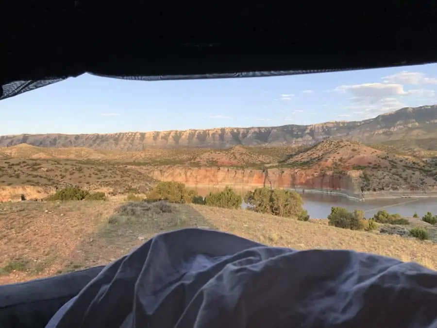 View of Bighorn Canyon camping Barry's landing